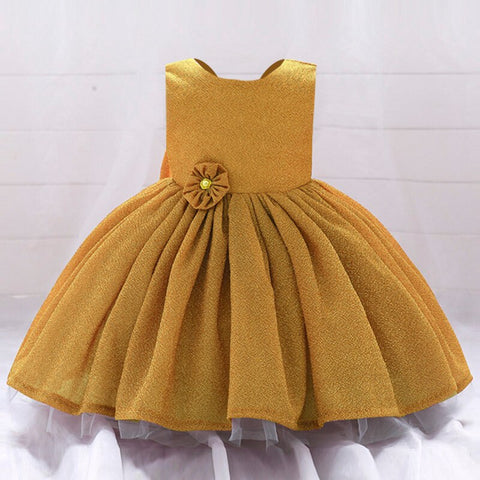 Summer  Elegant Sequin 1st Birthday Dress Toddler Girl Clothes For Kids Clothing Baptism Princess Party Costume Backless Prom.