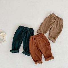 Kids Clothing Set Corduroy Coat and Pants 2Pcs Boys Suits Casual Girls Clothes.