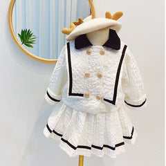 Spring Autumn Suit Baby Casual Sleeveless Top +Skirts for baby Girls.