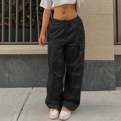 Fashionable oversized cargo pants designed for comfort and utility, perfect for contemporary streetwear enthusiasts.