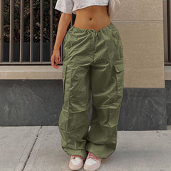 Fashionable oversized cargo pants designed for comfort and utility, perfect for contemporary streetwear enthusiasts.