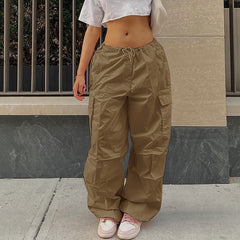 Fashionable oversized cargo pants designed for comfort and utility, perfect for contemporary streetwear enthusiasts.