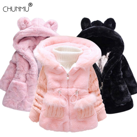Winter Faux Fur Newborn Baby Girl Clothes Warm Children's Thicken Jacket For Baby Girls Coats For Kids Clothing 2022 Baby Coats.