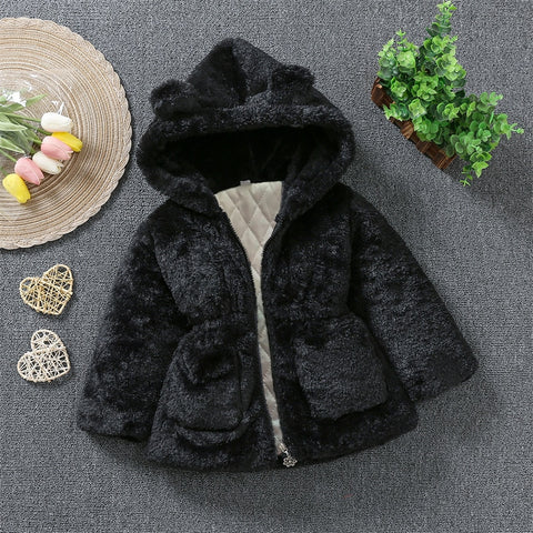 Winter Faux Fur Newborn Baby Girl Clothes Warm Children's Thicken Jacket For Baby Girls Coats For Kids Clothing 2022 Baby Coats.